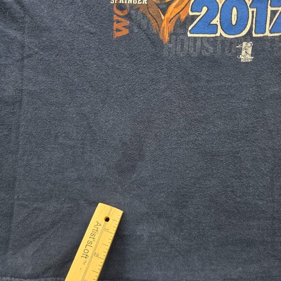 Houston Astros Tshirt Mens XL Blue 2017 World Champs MLB Baseball Graphic Print - Picture 3 of 9